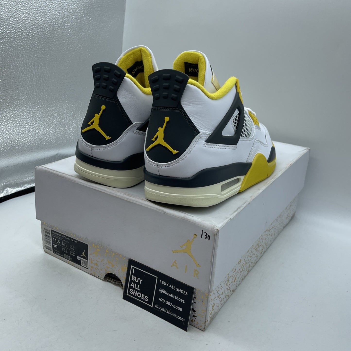 Size 11.5W - Air Jordan 4 Retro Vivid Sulfur (AQ9129-101)