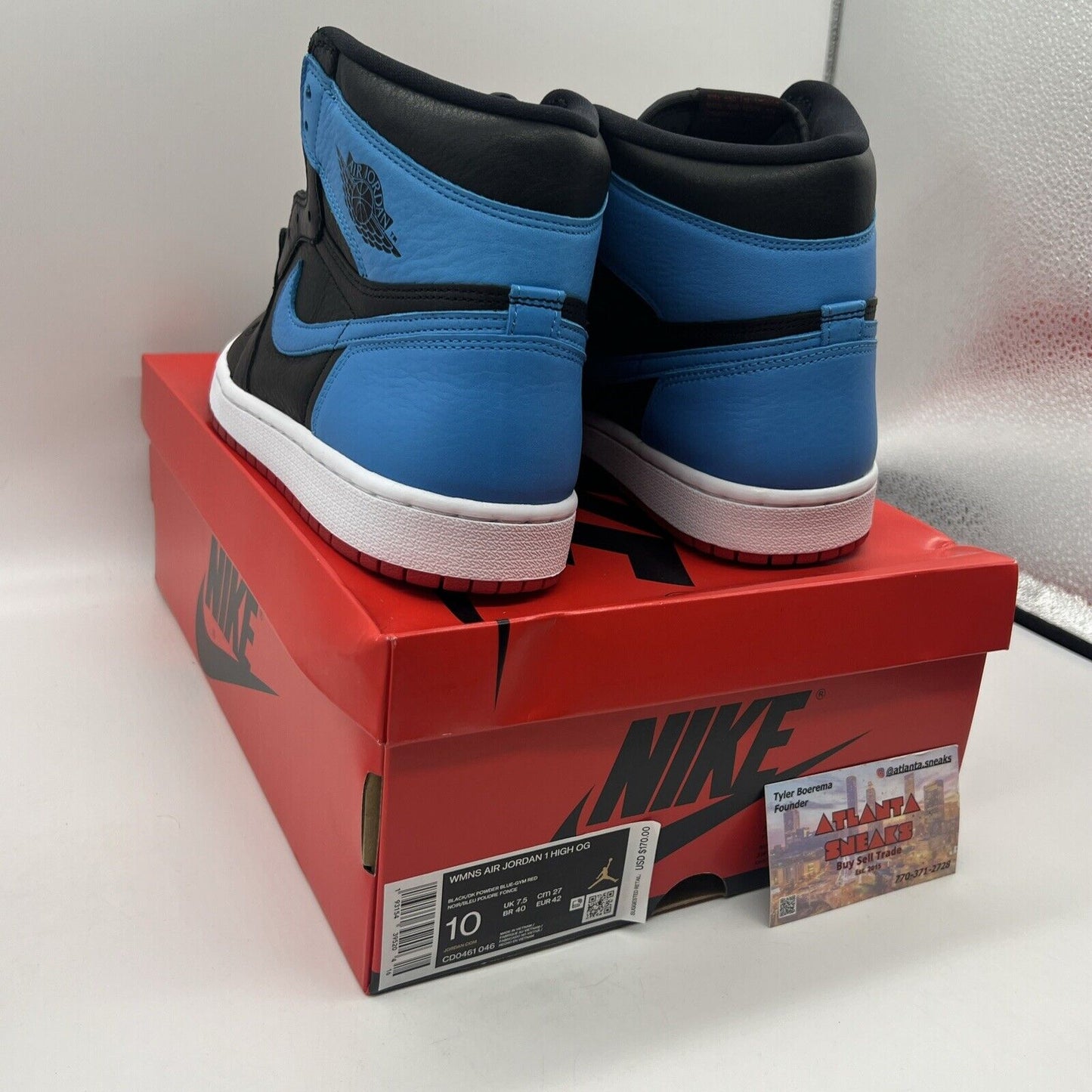 Size 10 - Jordan 1 High OG UNC To Chicago 2020 Brand New Og All White Blue Red