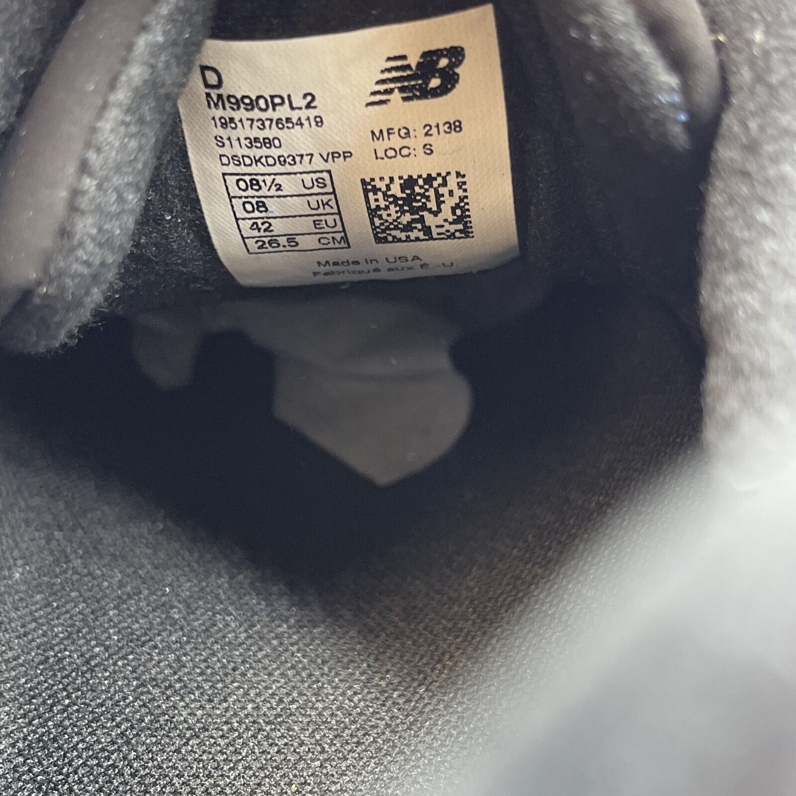 Size 8.5 - New Balance 990v2 Made in USA Blue Suede Black Leather (M990PL2)