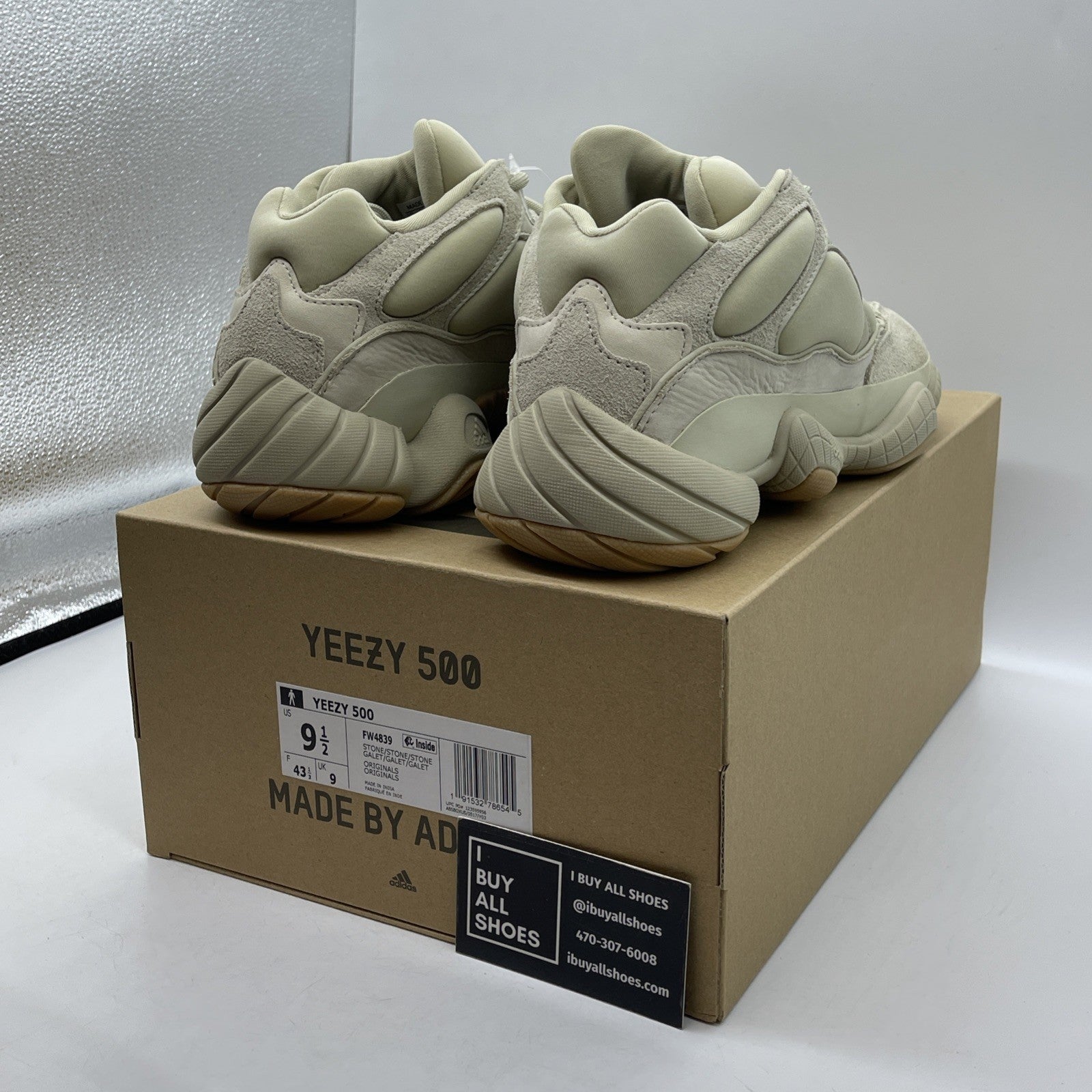 Size 9.5 - adidas Yeezy 500 Stone Brown Suede  (FW4839)