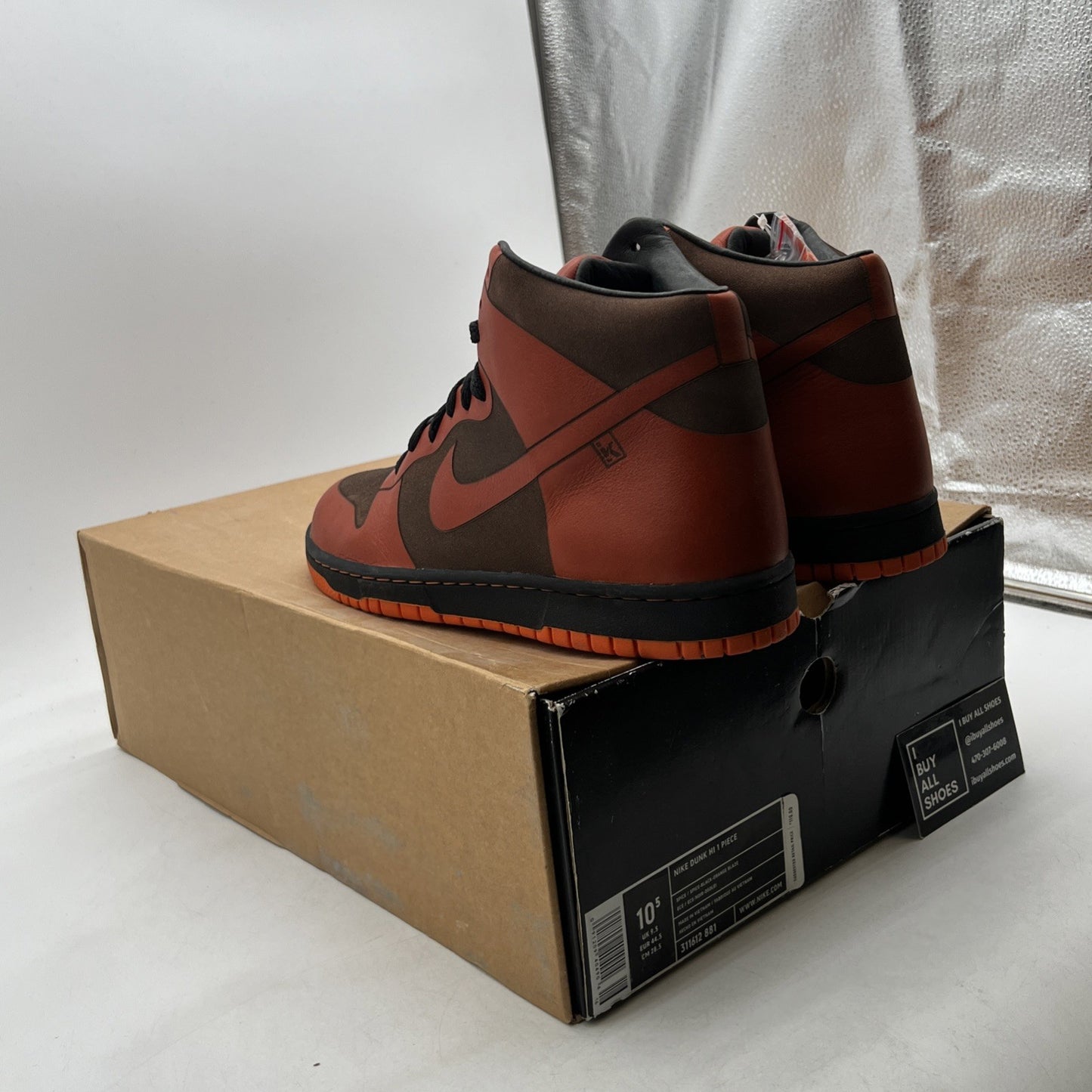 Size 10.5 - Nike Dunk 1 Piece High Laser Spice (311612-881)