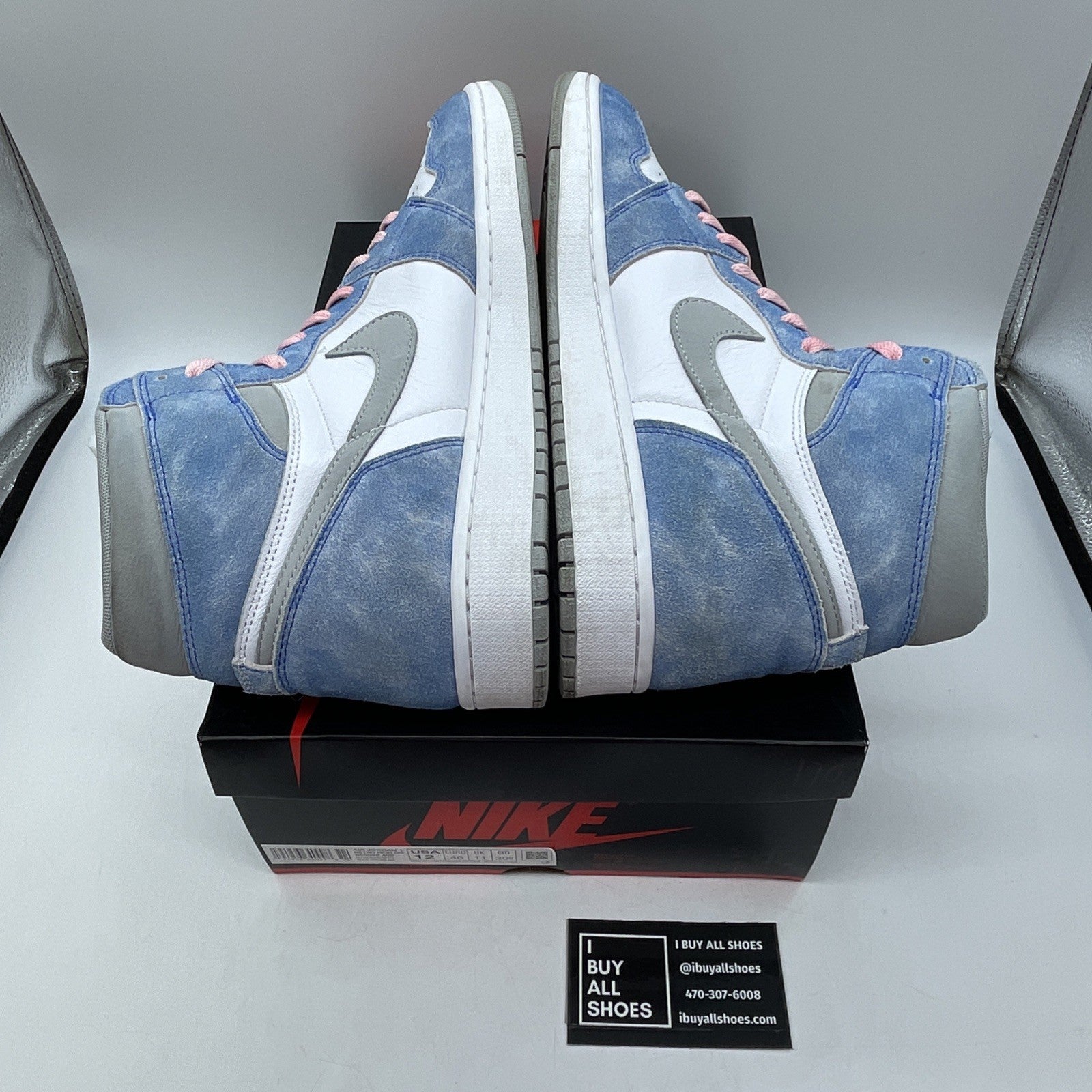 Size 12 - Jordan 1 Retro OG High Hyper Royal White Blue Suede (555088-402)