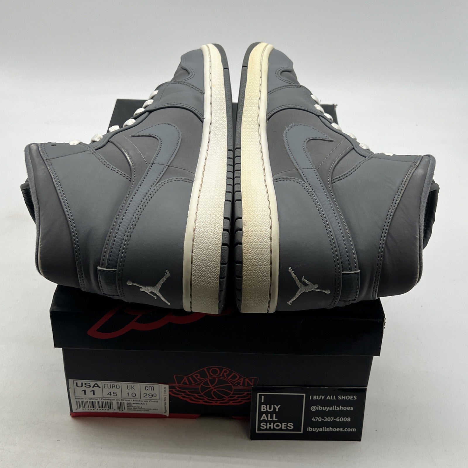 Size 11 - Air Jordan 1 Retro Mid Cool Grey (554724-014)