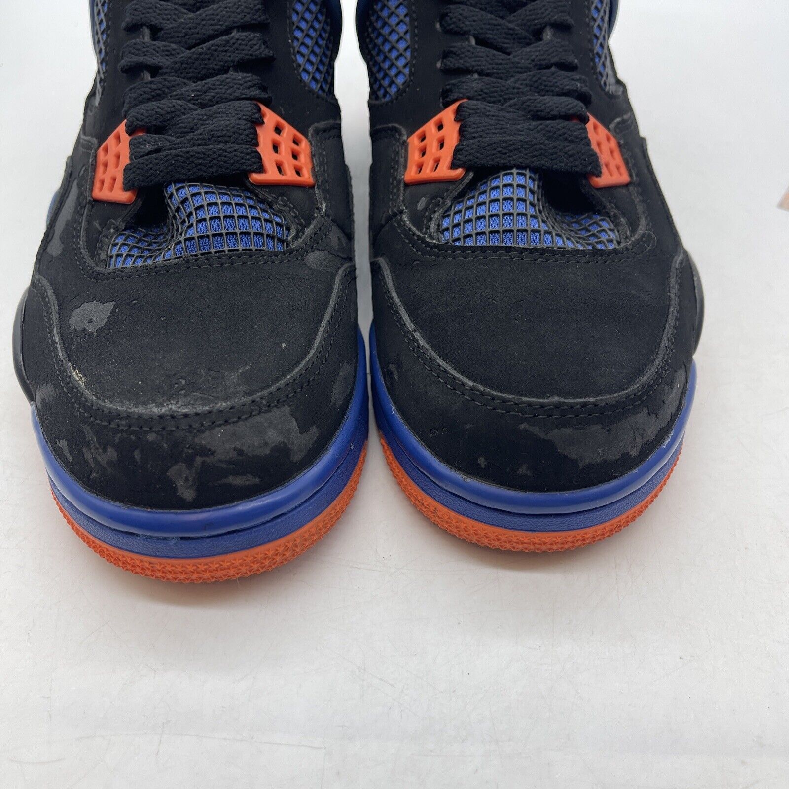 Size 8 - Air Jordan 4 Retro Cavs Black Suede Blue Orange Leather (308497-027)