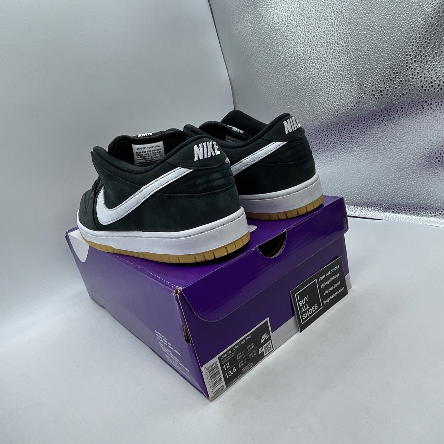 Size 12 - Nike Dunk Low SB Black Gum (CD2563-006)