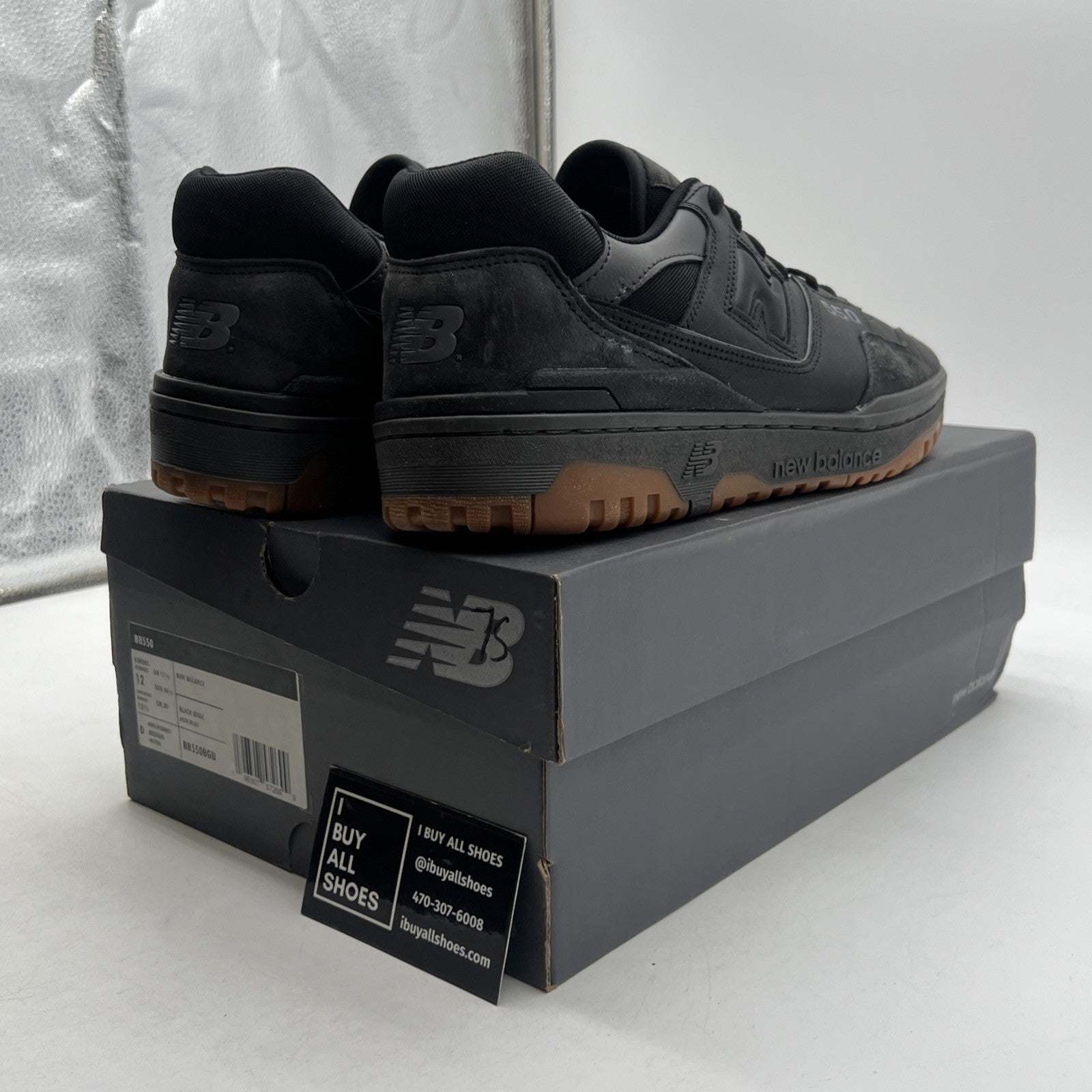 Size 12 - New Balance 550 Black Gum (BB550BGU)