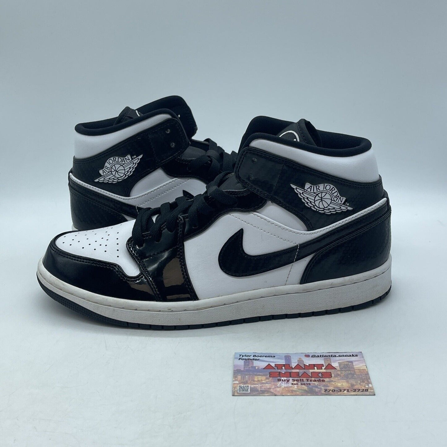 Size 10 - Air Jordan 1 SE Mid All Star 2021 White Black Leather (DD1649-001)