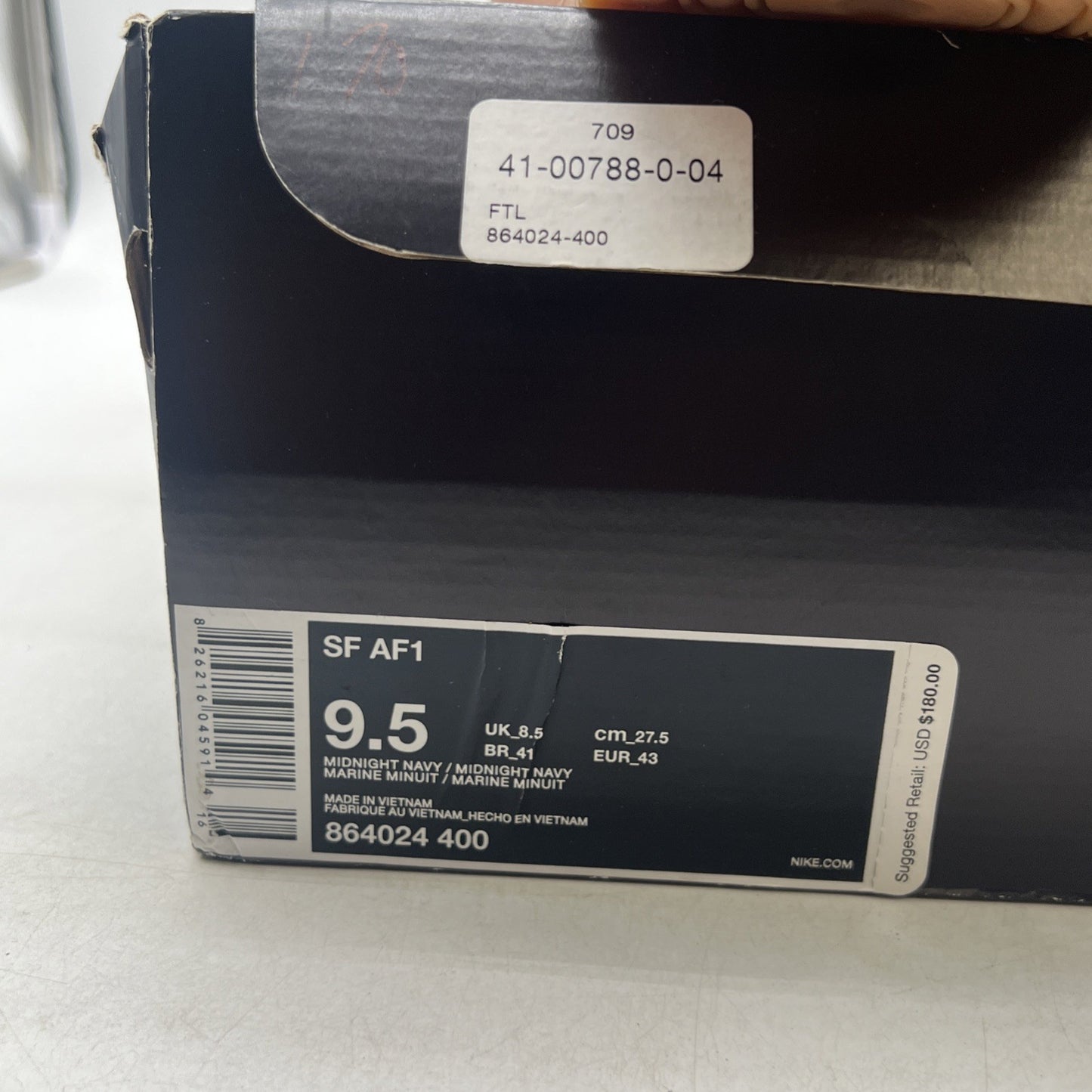 Size 9.5 - Nike Air Force 1 Midnight Navy (864024-400)