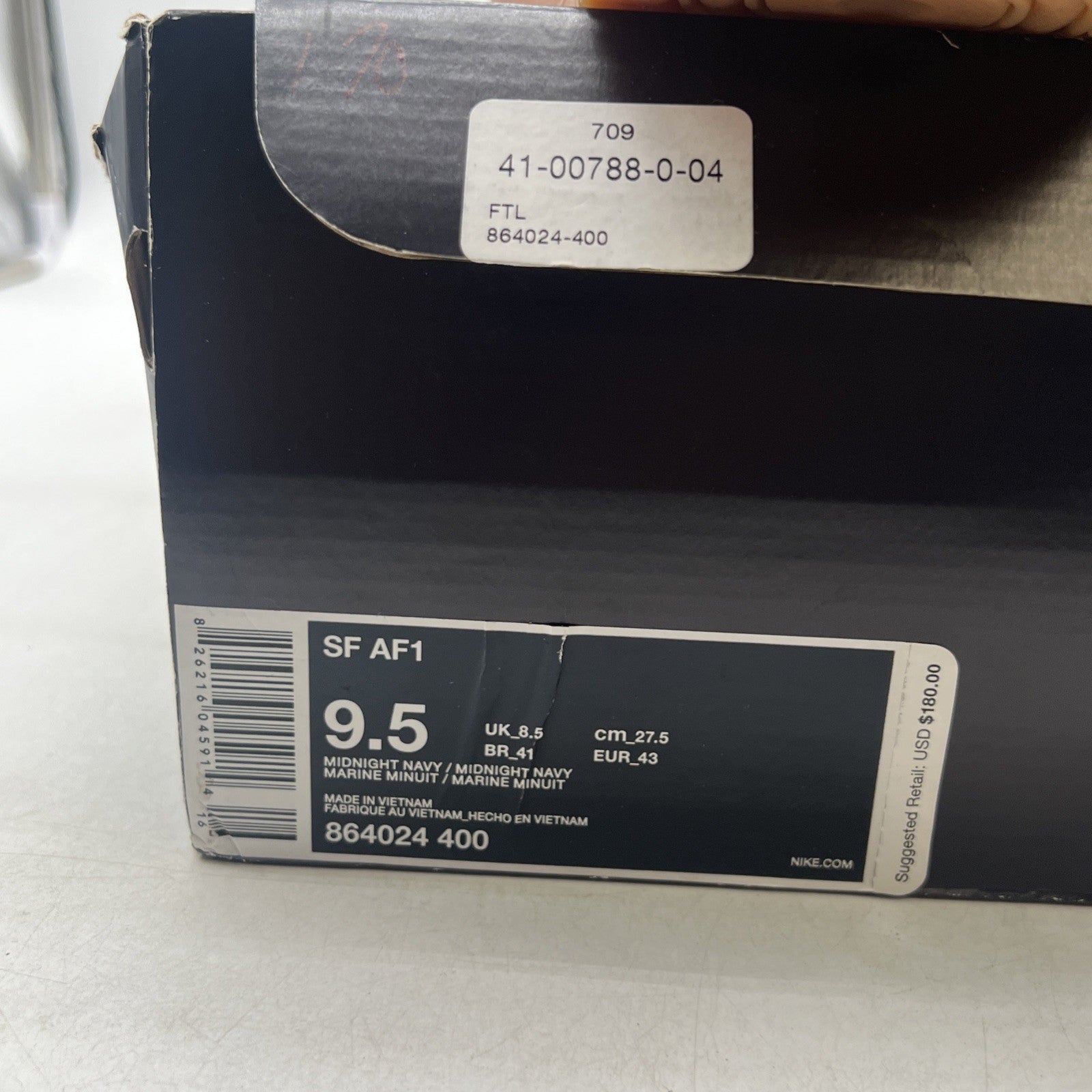 Size 9.5 - Nike Air Force 1 Midnight Navy (864024-400)