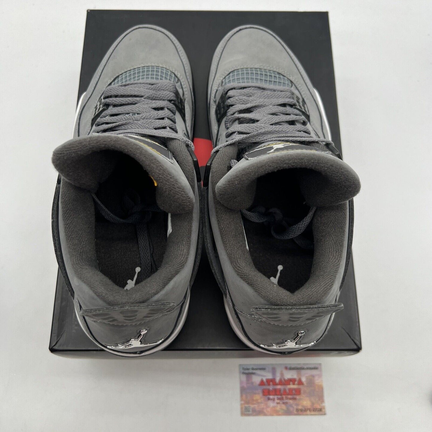 Size 11 - Jordan 4 Retro Low Cool Grey Black White Suede (308497-007)