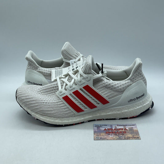 Size 11 - adidas UltraBoost 4.0 Red Stripes White Leather Suede (DB3199)