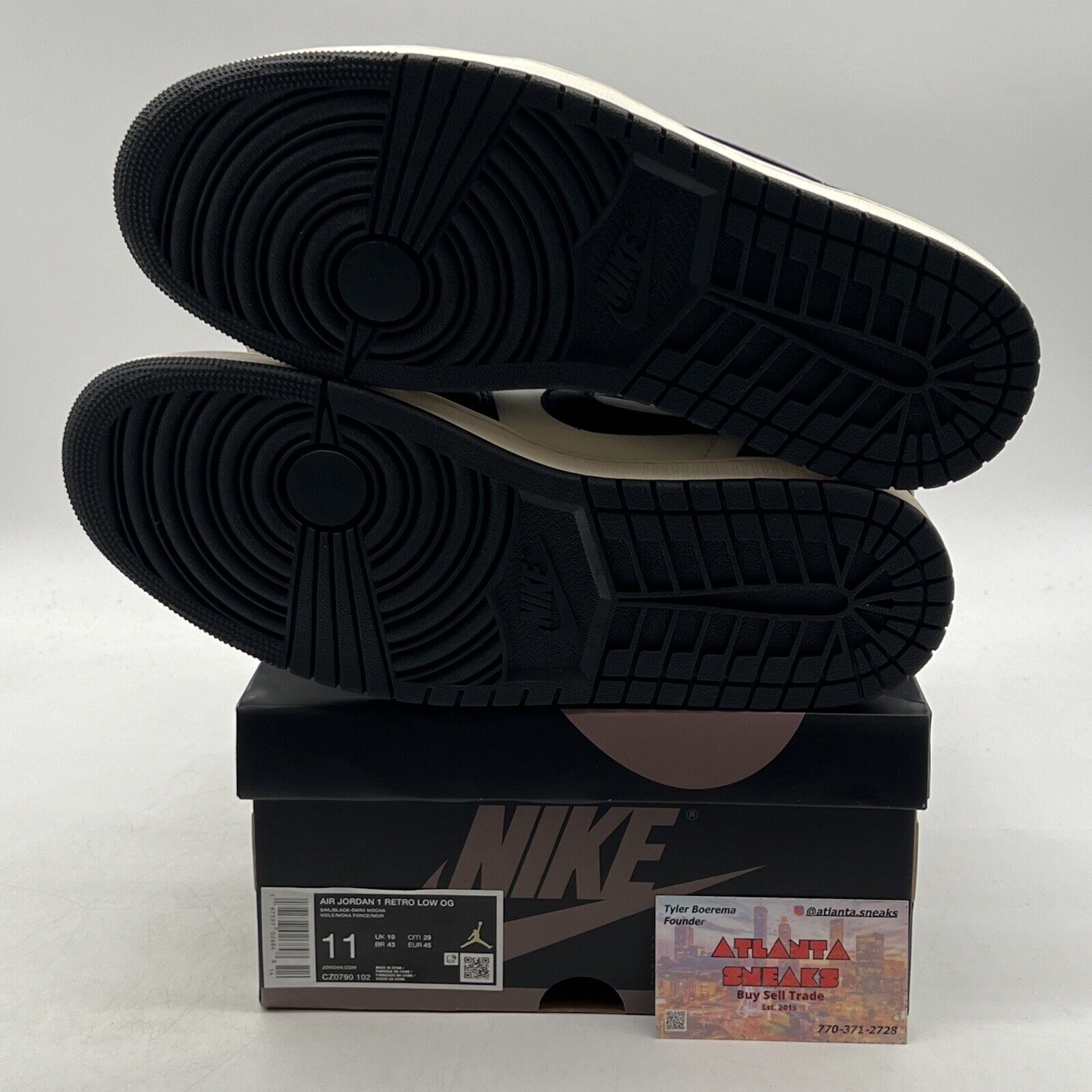 Size 11 - Air Jordan 1 Retro OG Low Mocha Black White Leather (CZ0790-102)