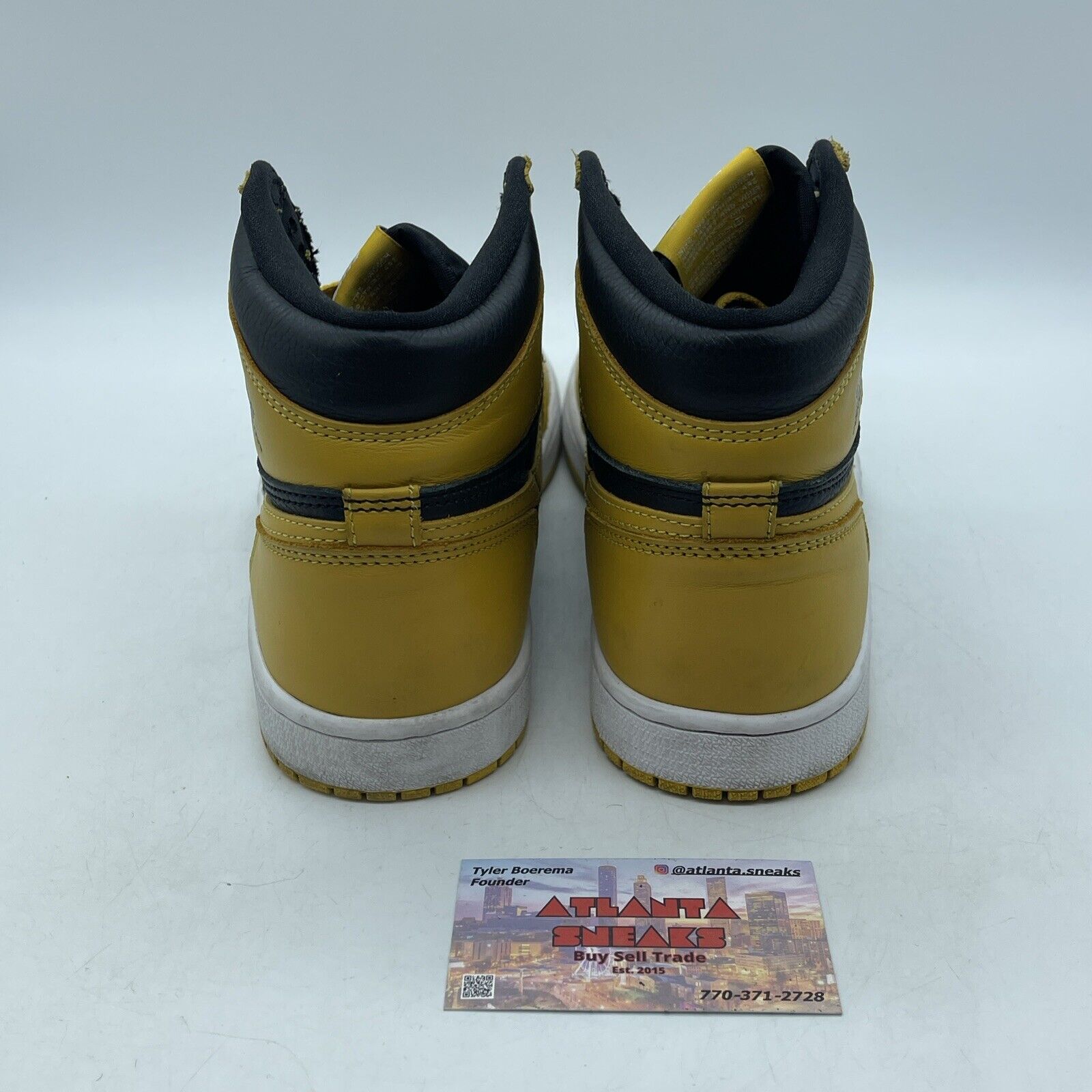 Size 8 - Jordan 1 Retro OG High Pollen Yellow Black White Leather (555088-701)