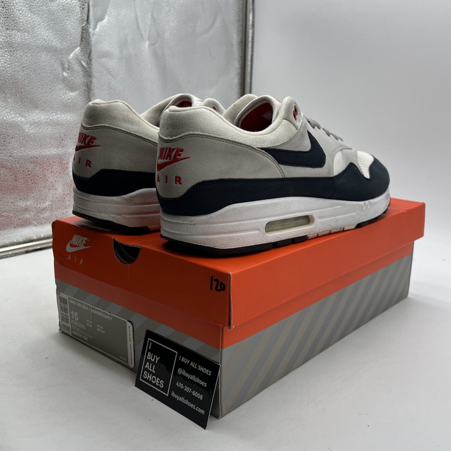 Size 15 - Nike Air Max 1 OG Anniversary Obsidian (908375-104)