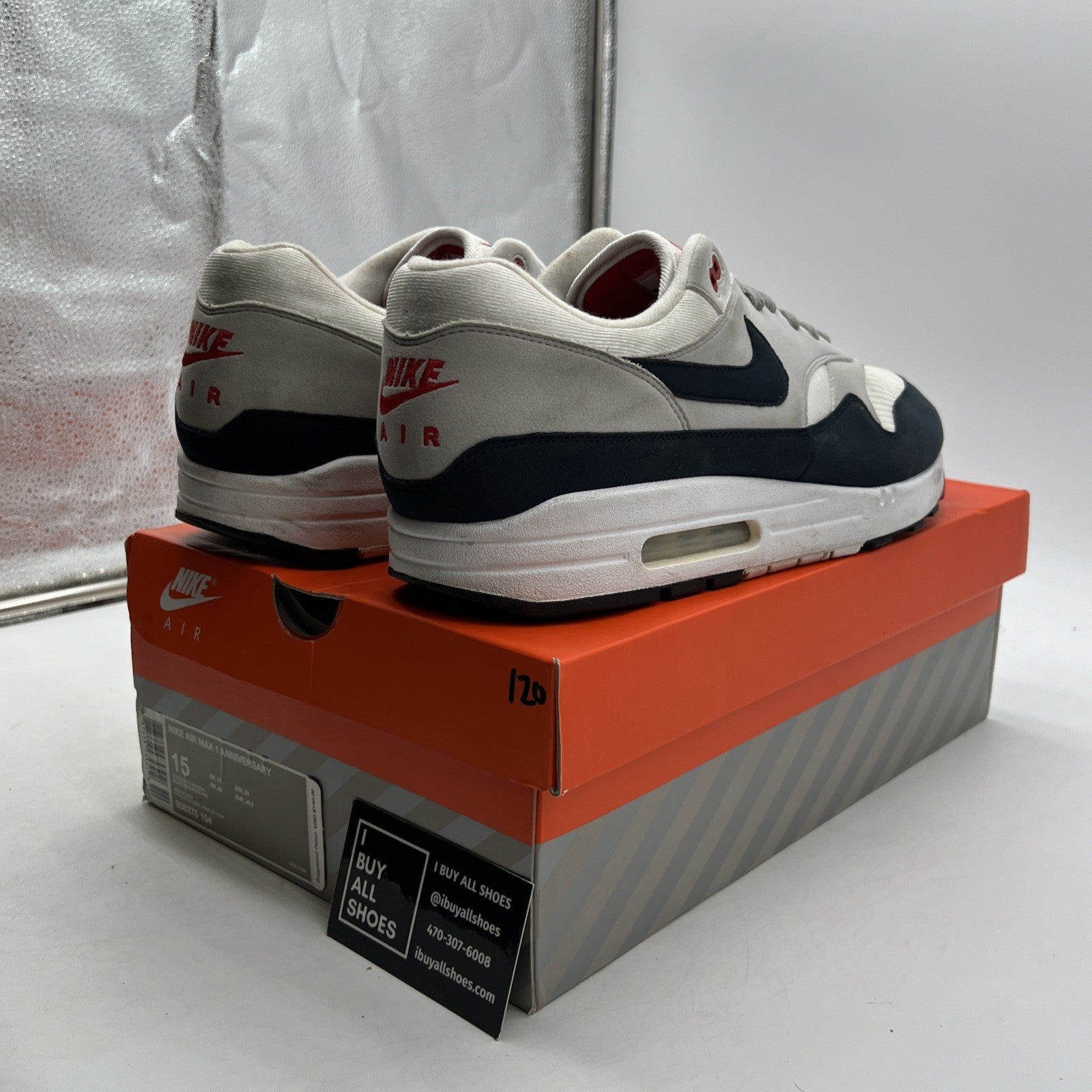 Size 15 - Nike Air Max 1 OG Anniversary Obsidian (908375-104)