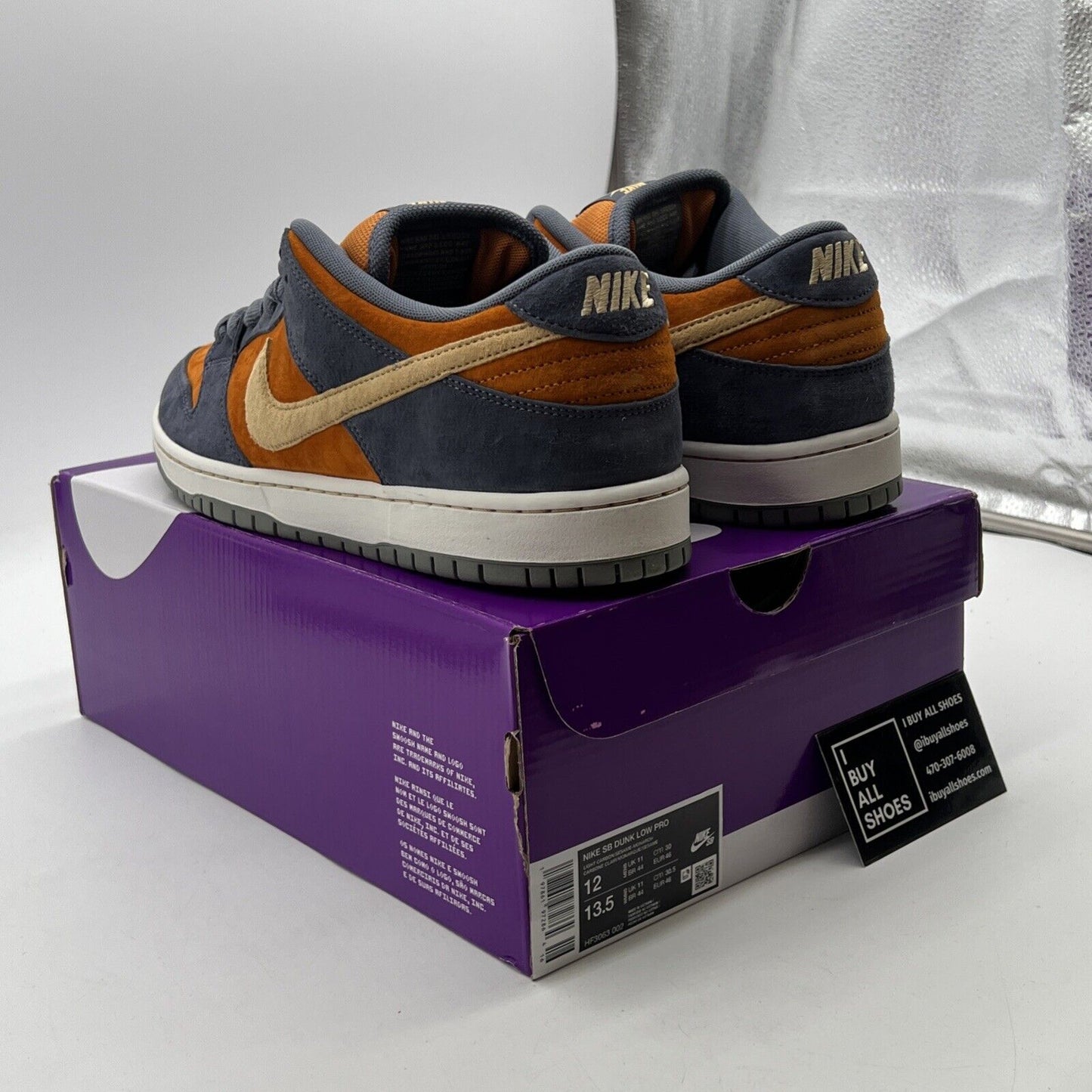 Size 12 - Nike Dunk SB Low Light Carbon Monarch (HF3063-002)
