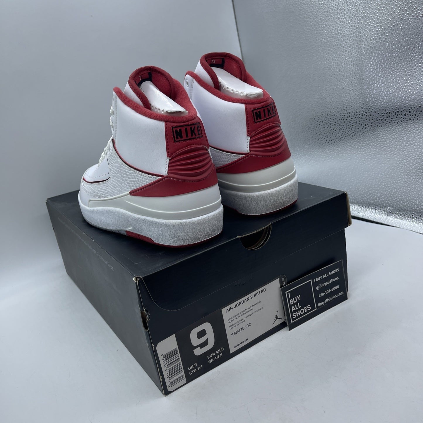 Size 9 - Air Jordan 2 Retro Chicago Home (385475-102)