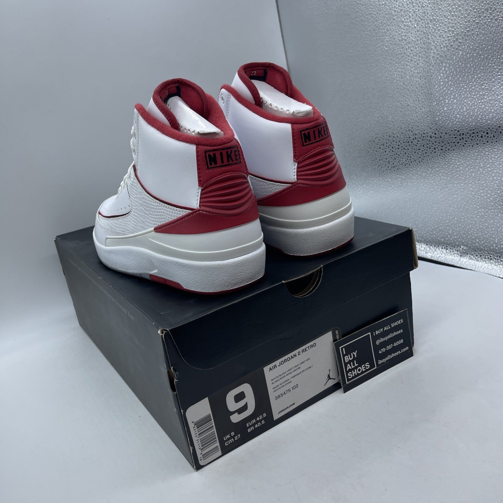 Size 9 - Air Jordan 2 Retro Chicago Home (385475-102)