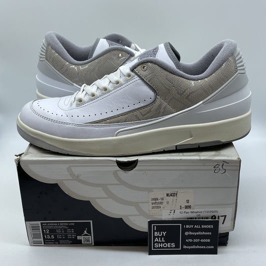 Size 12 - Air Jordan 2 Retro Low Python Grey Brown Suede Leather (DV9956-100)