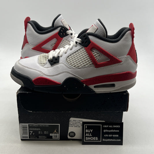 Size 7 - Air Jordan 4 Retro Mid Red Cement (408452-161)