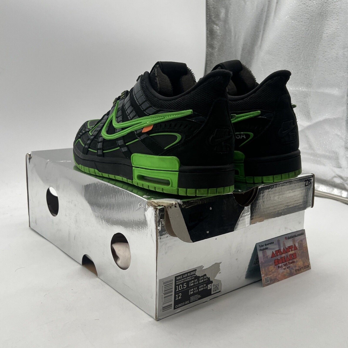 Size 10.5 - Nike Air Rubber Dunk x Off-White Low Green Strike (CU6015-001)