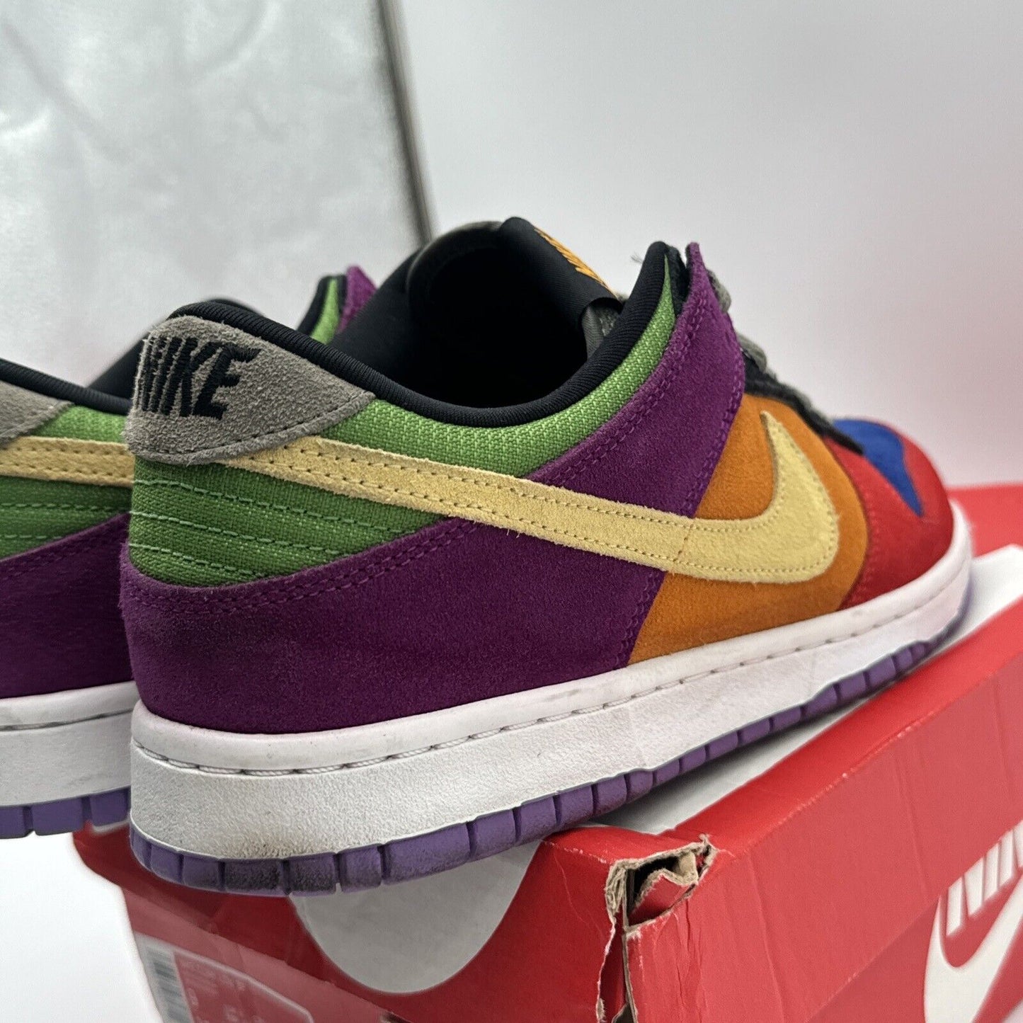 Size 9 - Nike Dunk Low SP Retro Viotech 2019 Suede Multi Color Purple Orange OG