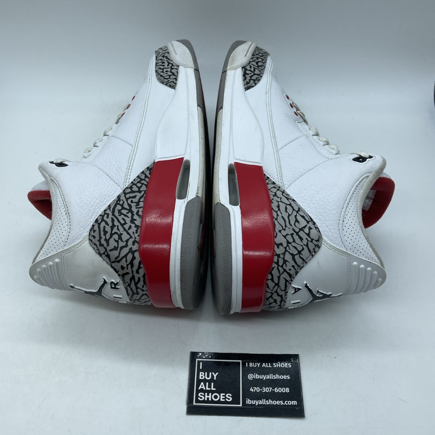 Size 12 - Jordan 3 Retro Hall of Fame 2018 White Red Grey Suede (136064-116)