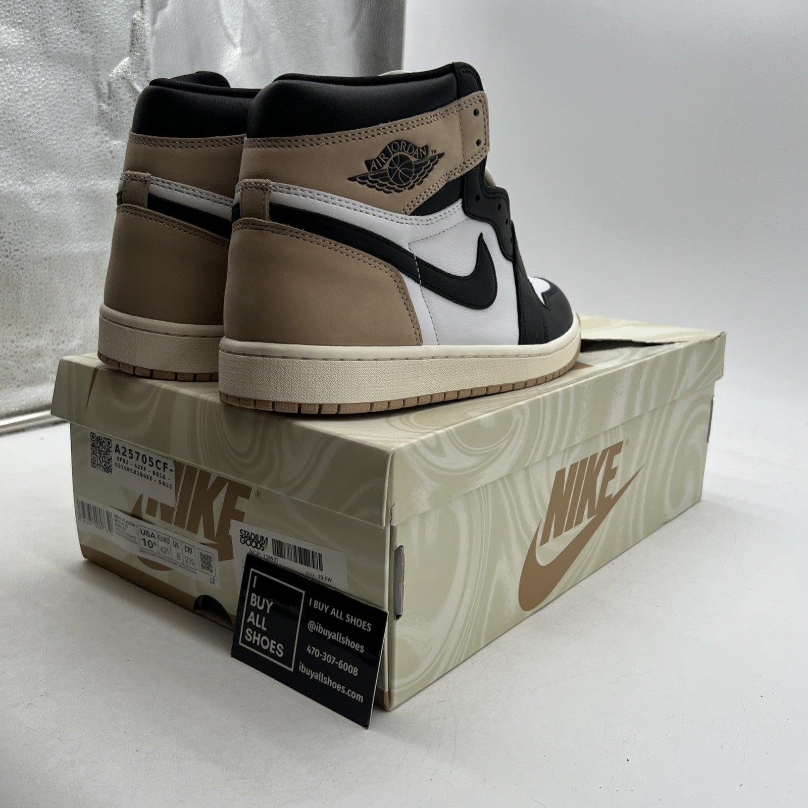 Size 10.5 - Air Jordan 1 Retro OG High Latte W (FD2596-021)
