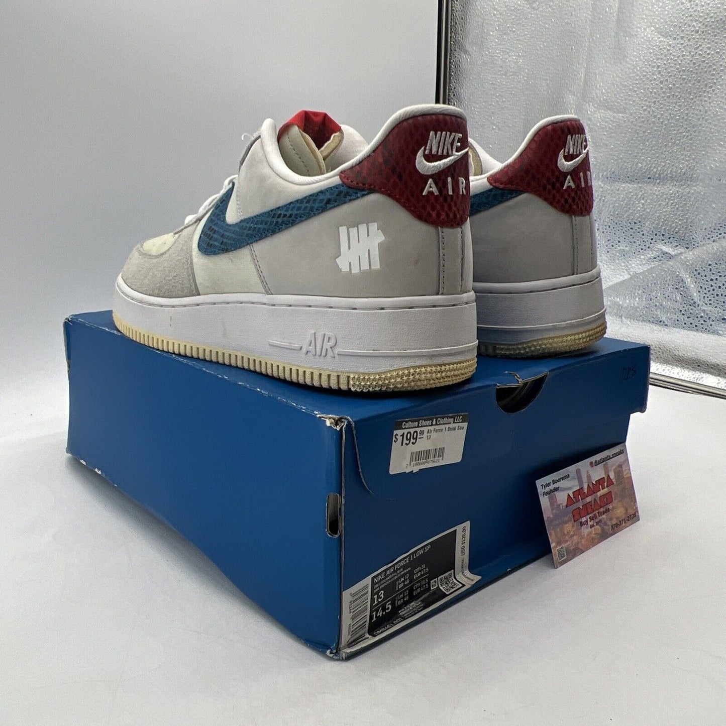 Size 13 - Nike Undefeated x Air Force 1 Low 5 On It Blue Suede (DM8561-001)