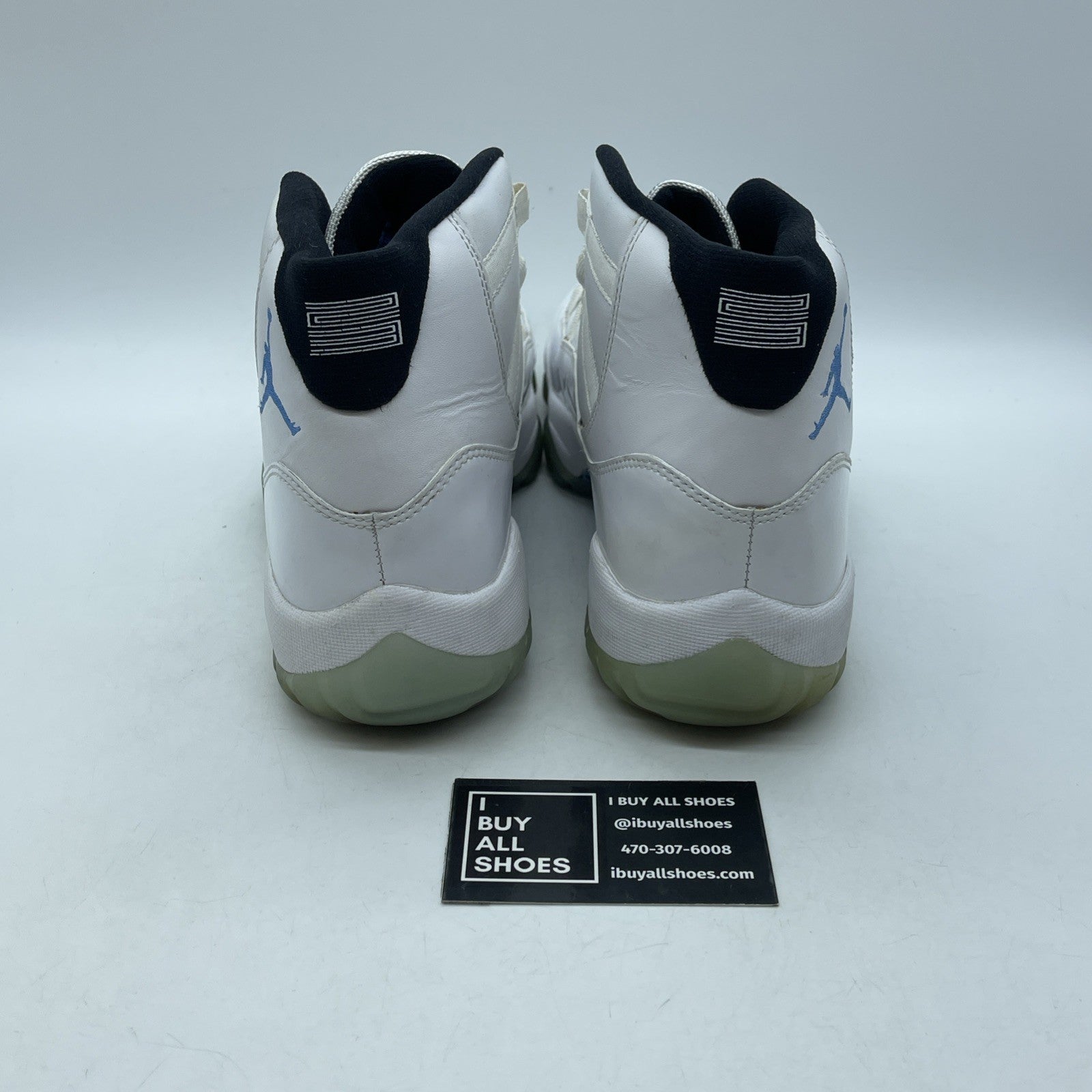 Size 9.5 - Jordan 11 Retro High Legend Blue White Leather (378037-117)