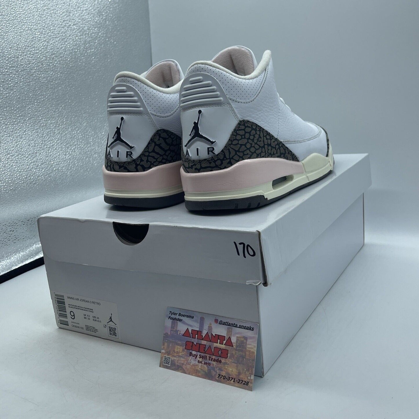 Size 9W Jordan 3 Retro Neapolitan Dark Mocha (Women's) (CK9246-102)