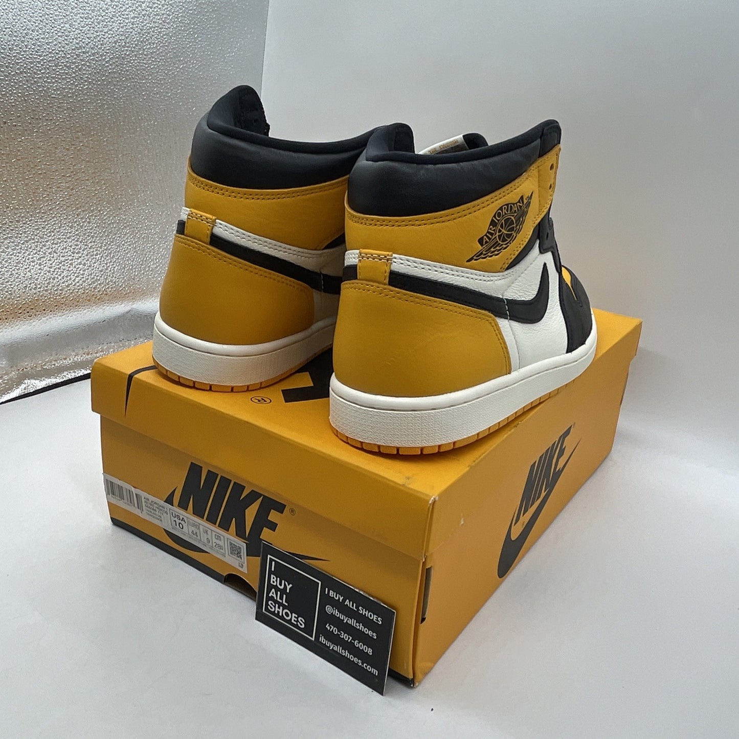 Size 10 - Air Jordan 1 Retro OG High Yellow Toe (555088-711)