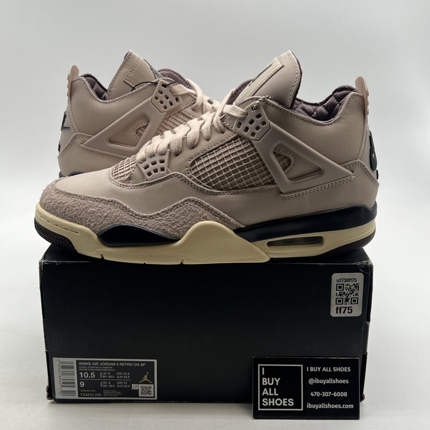 Size 10.5 - A Ma Maniére x Air Jordan 4 Retro While You Were Sleeping W