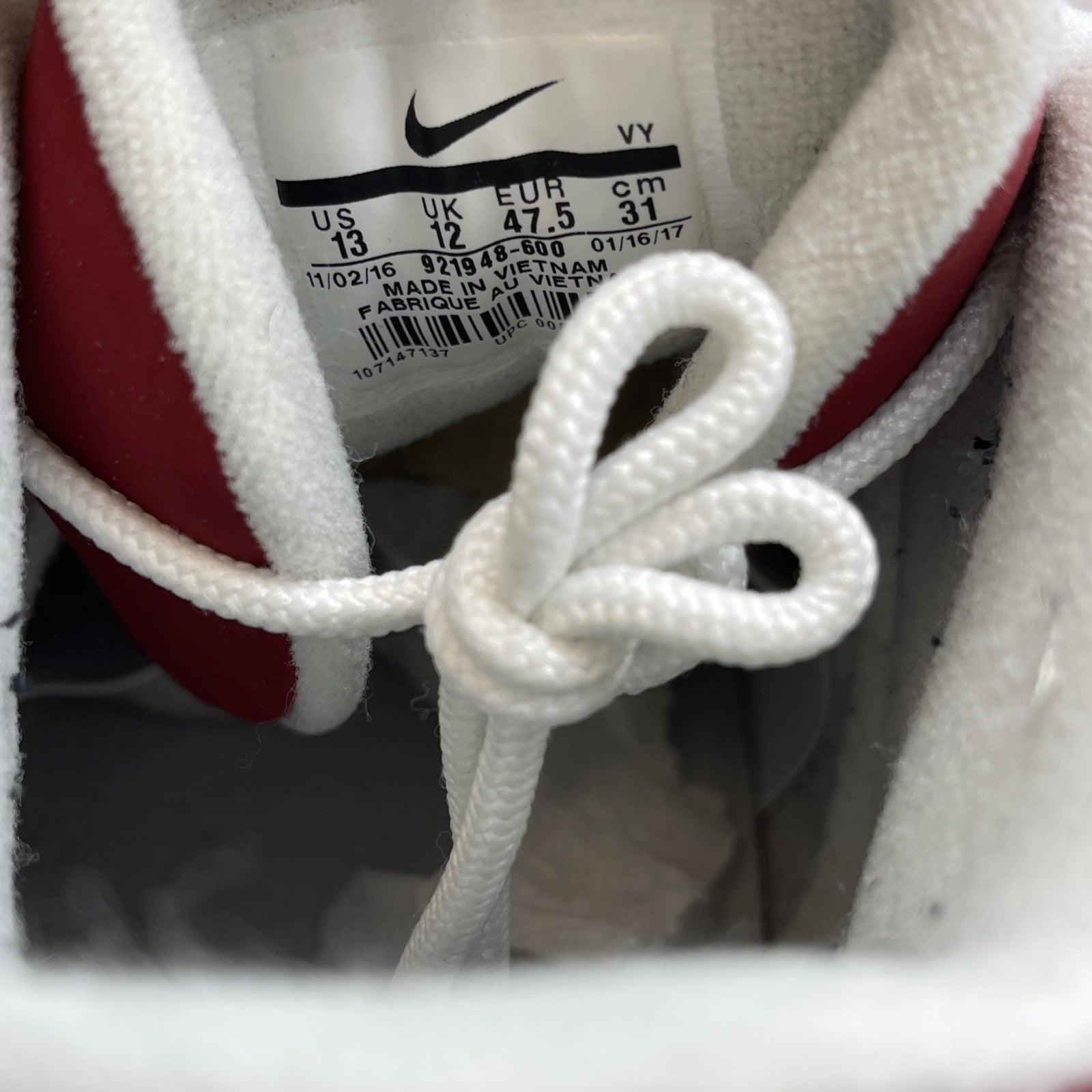 Size 13 - Nike Air More Uptempo Bulls 2017 Red Black Suede Leather (921948-600)