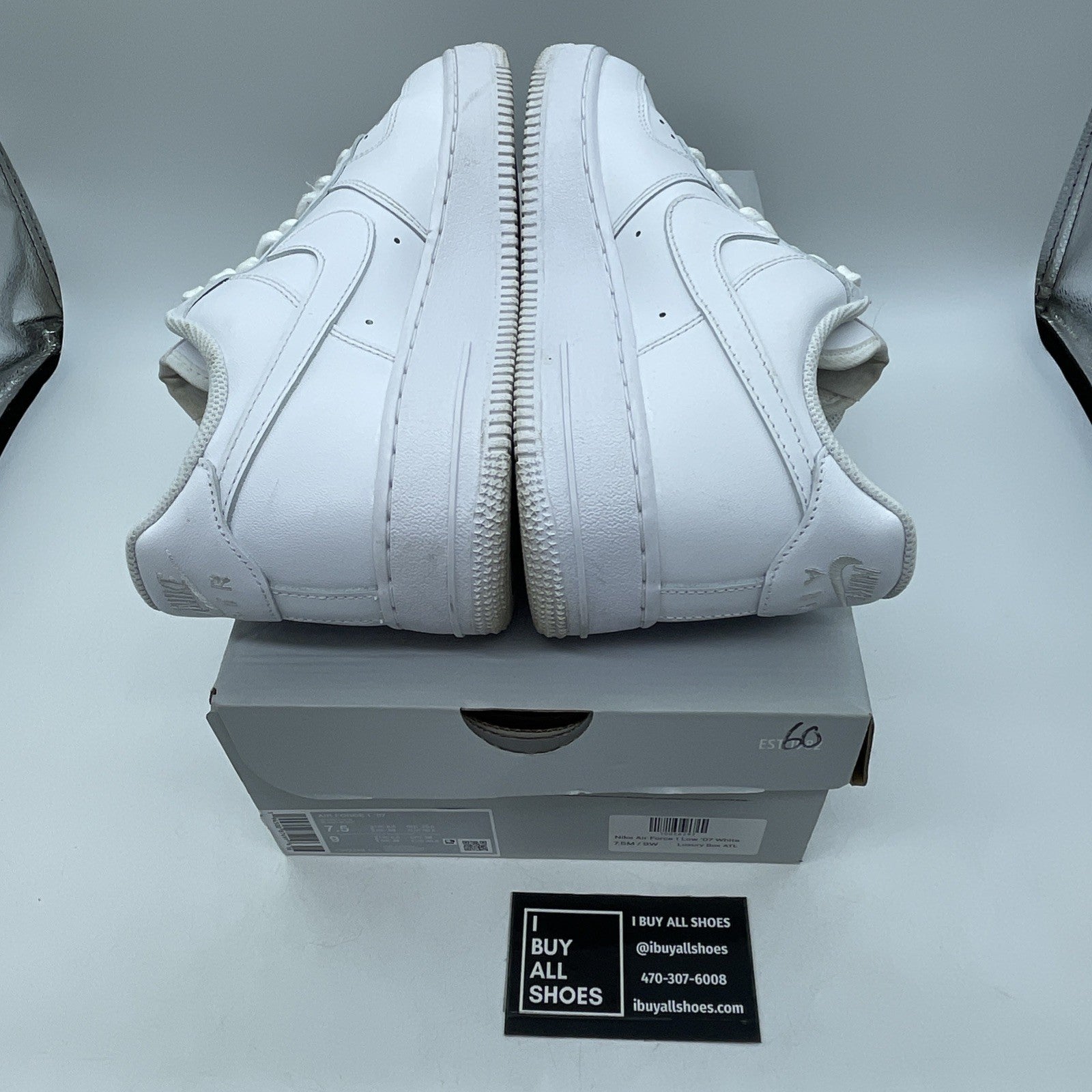 Size 7.5 - Nike Air Force 1 '07 Low Triple White Leather (CW2288-111)