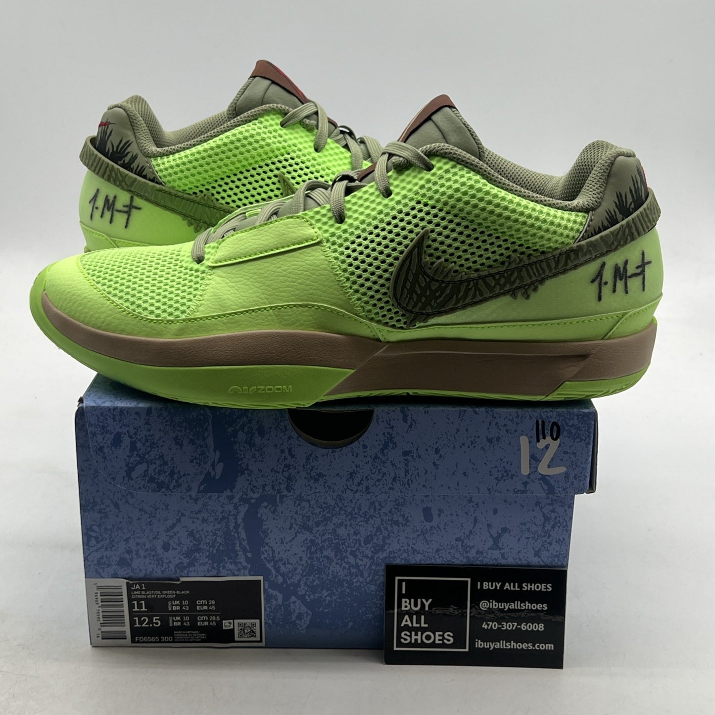 Size 11 - Nike Ja 1 NRG Halloween - Zombie (FD6565-500)