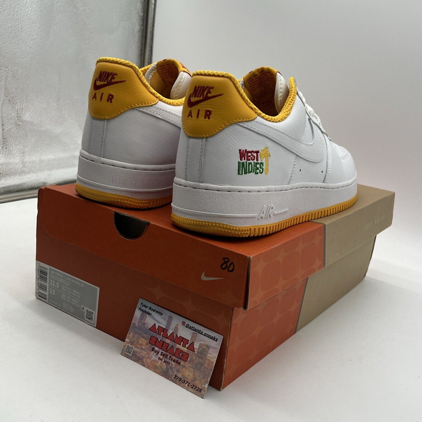 Size 11.5 - Nike Air Force 1 Low West Indies - University Gold  (DX1156-101)