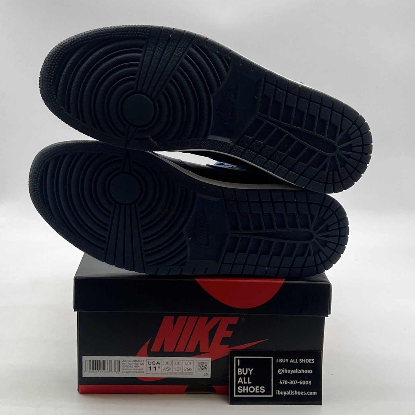 Size 11.5 - Air Jordan 1 Retro OG High Dark Marina Blue (555088-404)