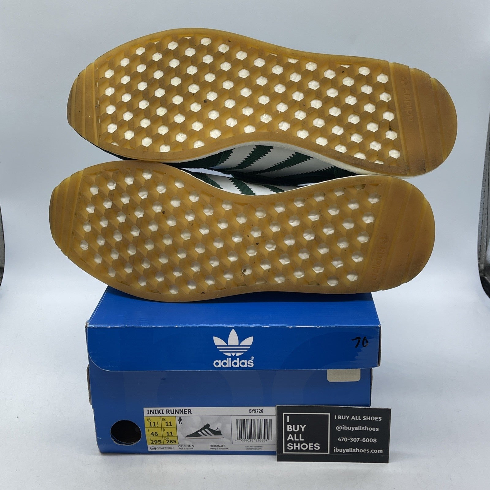 Size 11.5 - Adidas Iniki Runner Collegiate Green (BY9726)