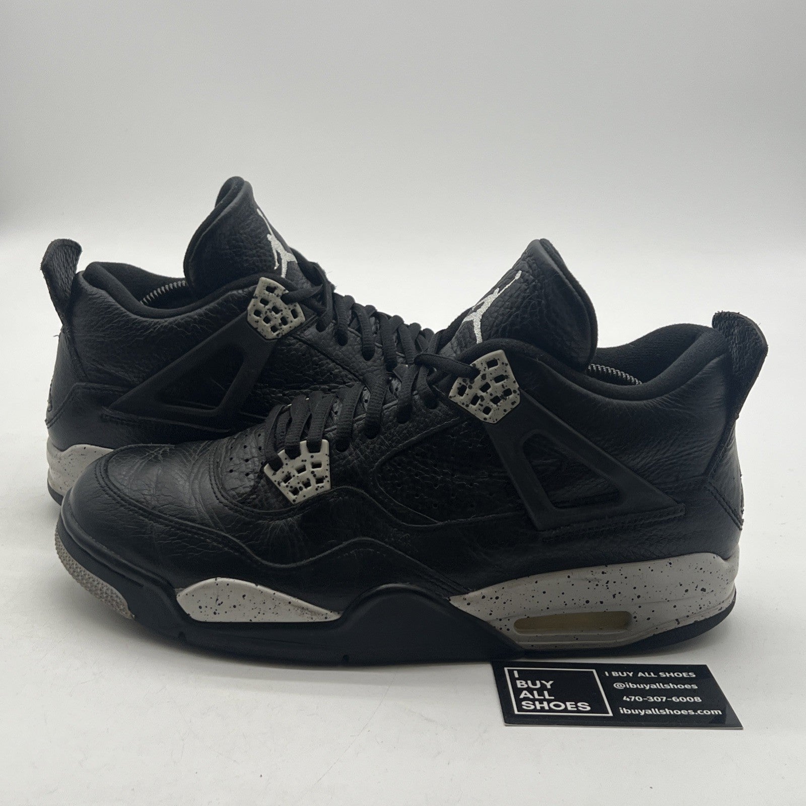 Size 10.5 - Air Jordan 4 Retro LS oreo 2015 (314254-003)