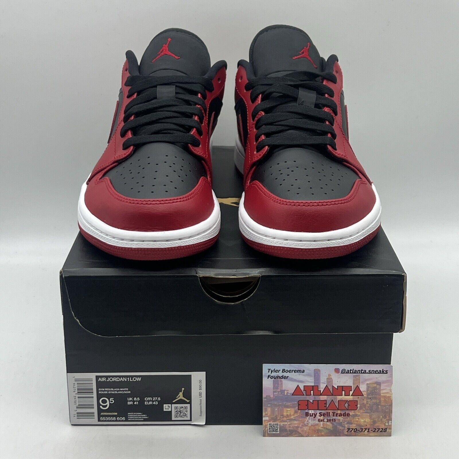 Size 9.5 - Air Jordan 1 Reverse Bred Red White Black Brand New Og All DS