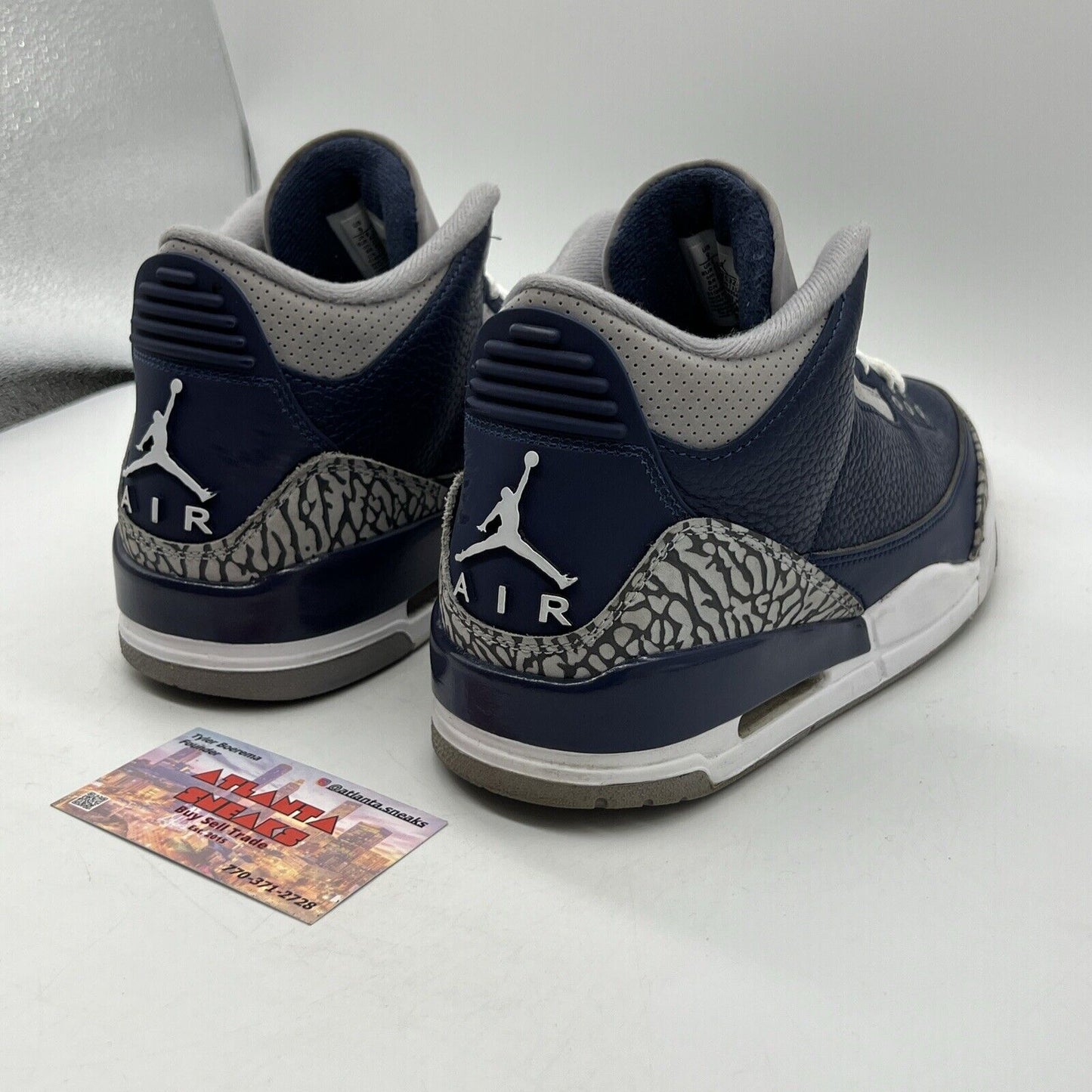 Size 9 - Jordan 3 Retro Blue Grey Navy Leather White (CT8532-401)