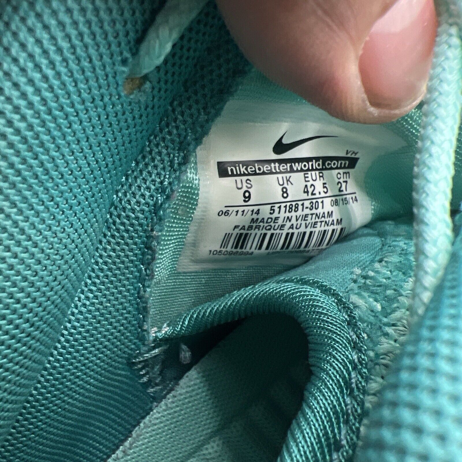 Size 9 - Nike Rosherun Blue - (511881-301)