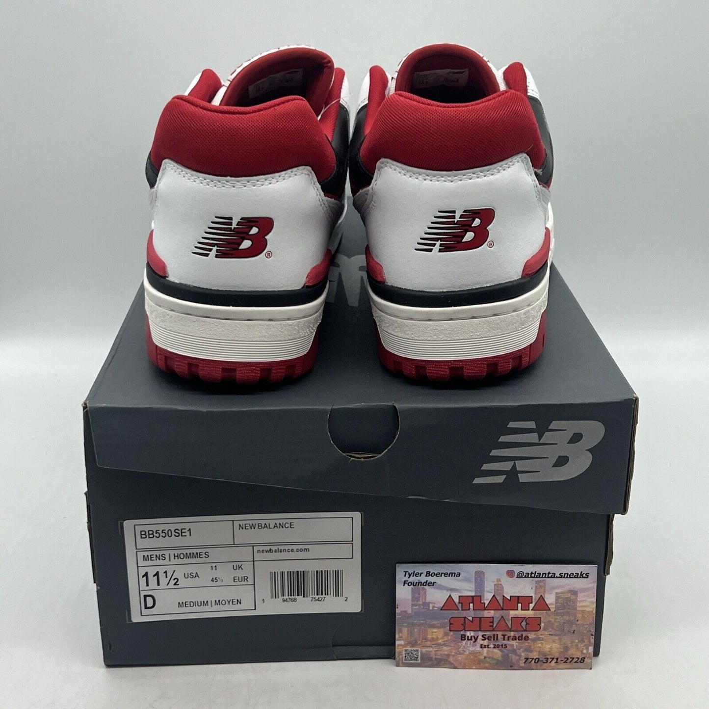 Size 11.5 - New Balance 550 White Team Red 2020 Brand New Og All