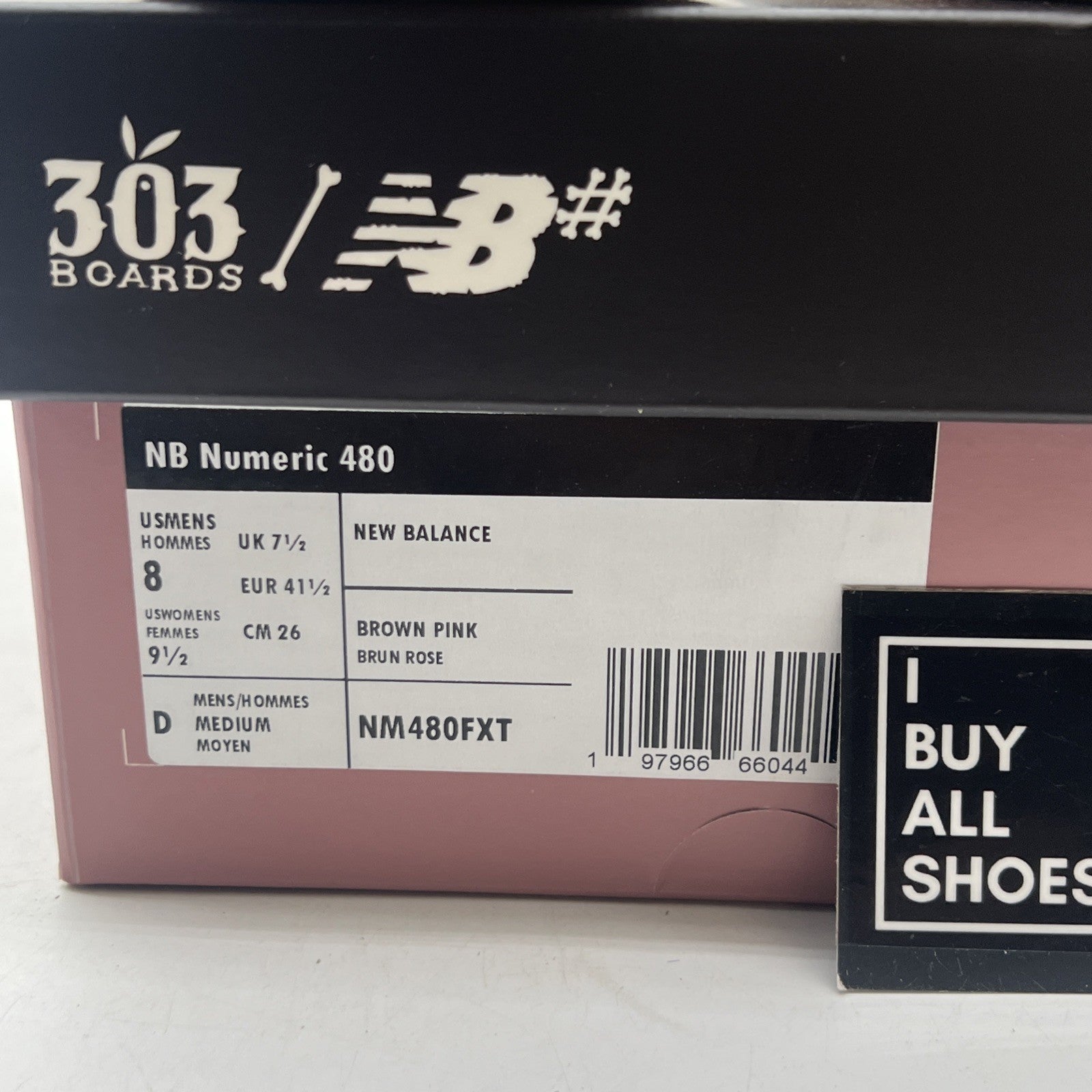 Size 8 - New Balance 303 Boards x Jeremy Fish x Numeric 480 Silly Pink Bunnies