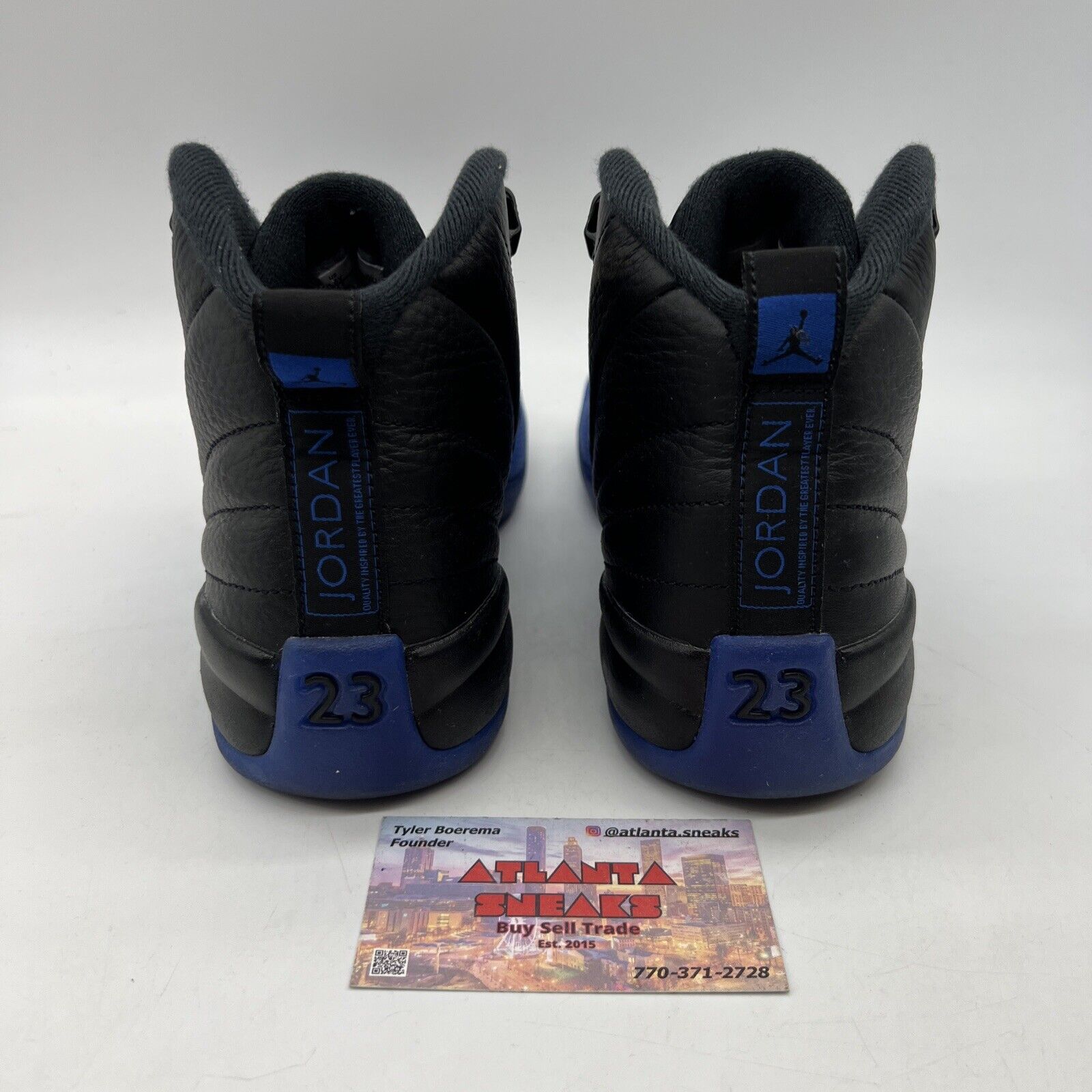 Size 6.5 - Air Jordan 12 Retro Game Royal Black Blue Leather (153265-014)