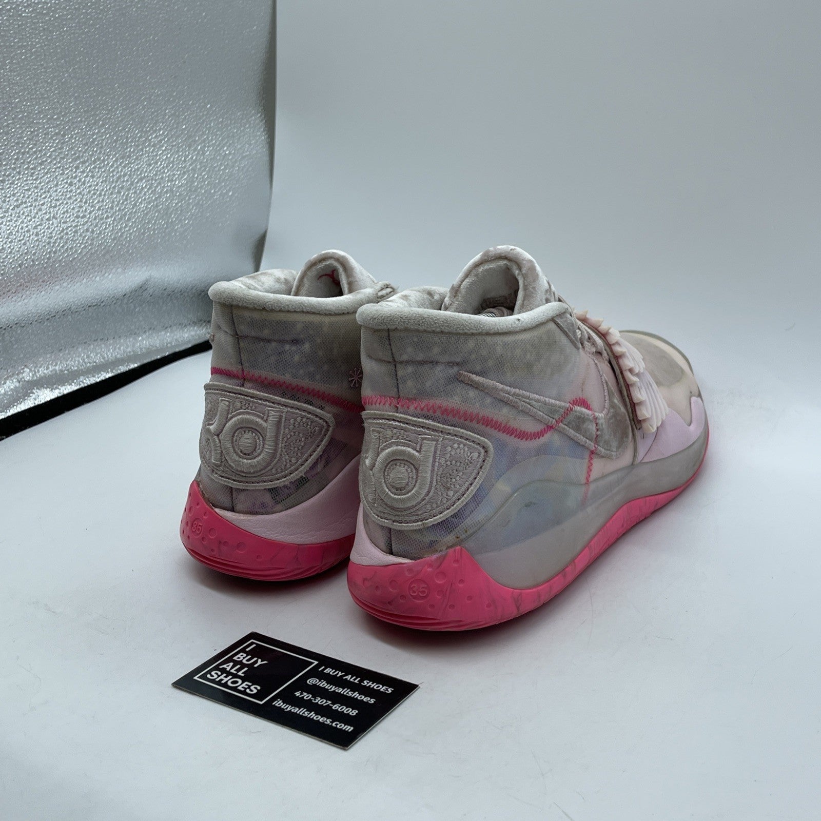 Size 11.5 - Nike Kevin Durant KD 12 AUNT PEARL Pink Suede Leather  (CT2740 900)