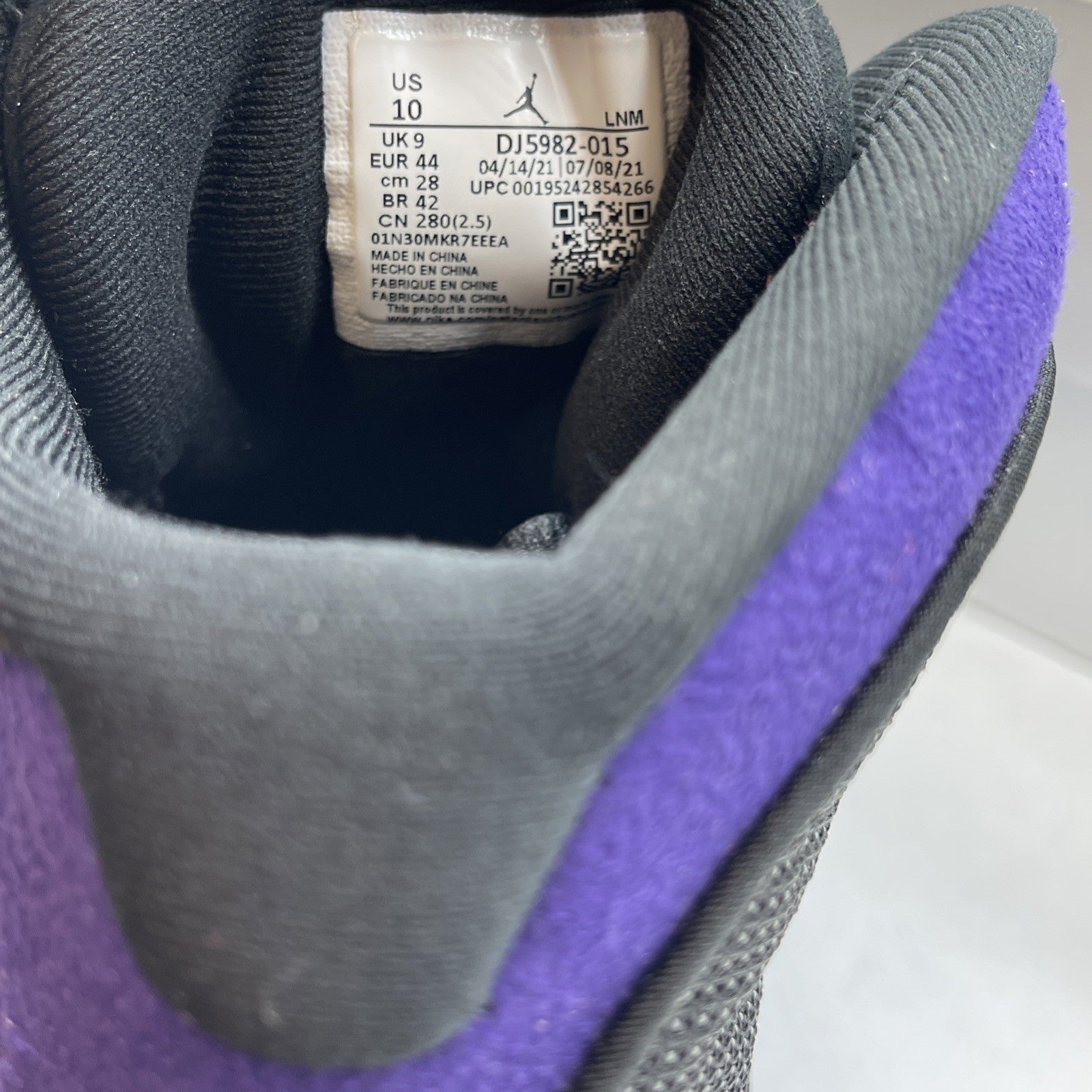 Size 10 - Jordan 13 Retro Court Purple Black Suede Leather (DJ5982-015)