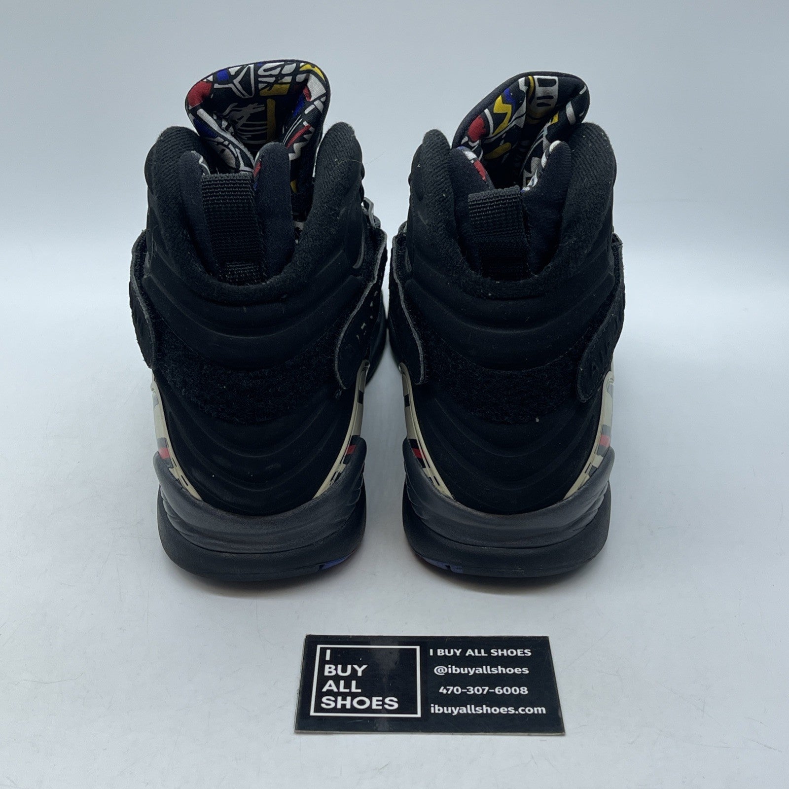 Size 9 - Air Jordan 8 Retro 2013 Playoff Black White Red Suede (305381-061)