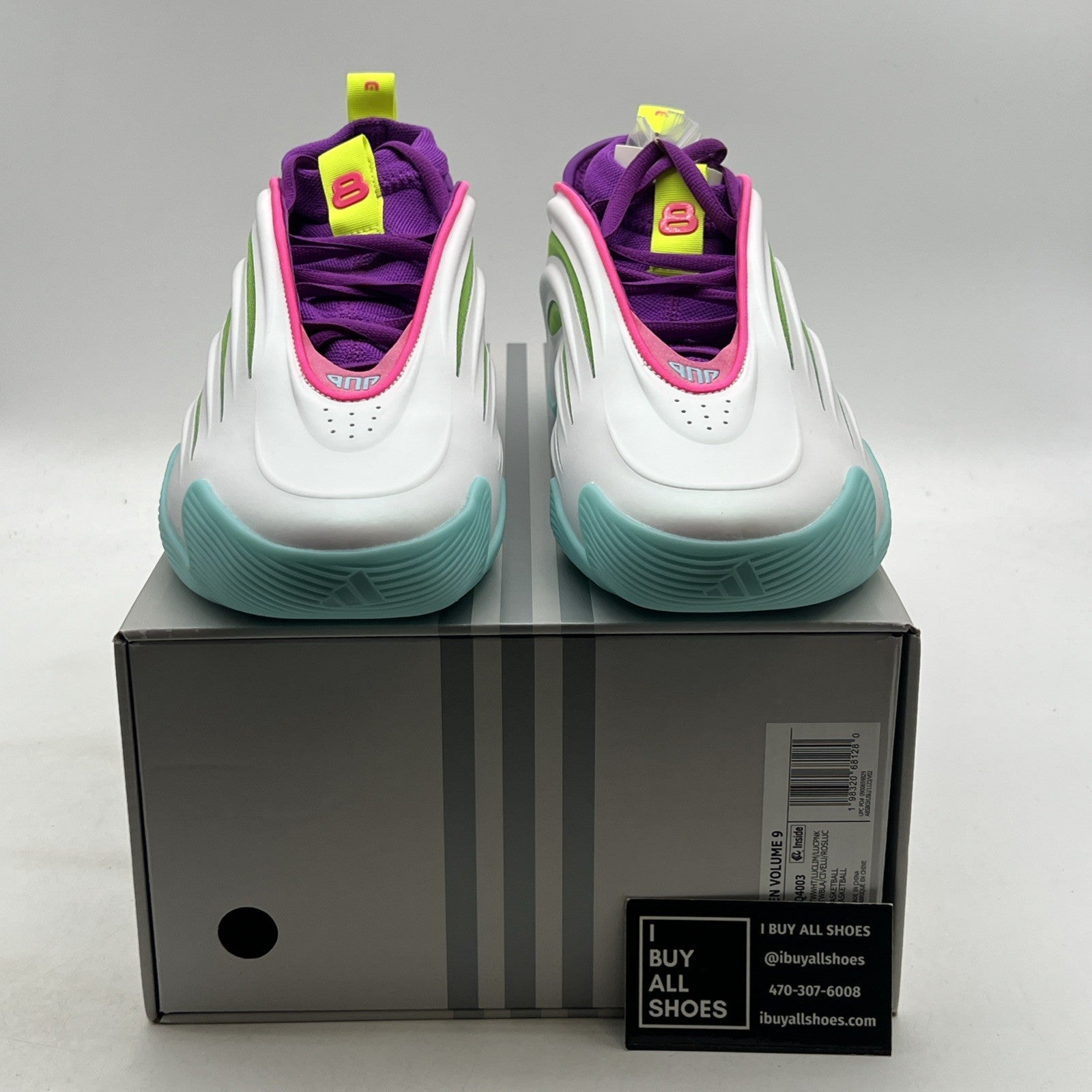 Size 14 - adidas Jalen Williams x Harden Vol. 9 White Lucid Lime Pink (JQ4003)